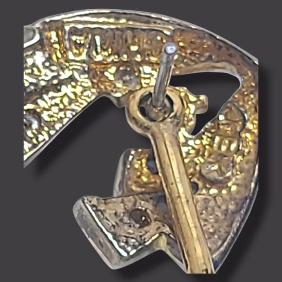 Vintage Camrose & Kross Jackie Kennedy Faux Pearl Drop Crystal Earrings JBK - Picture 7 of 8